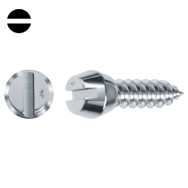 Mustad Vite Fermavetro Testa Speciale a Taglio Zincata Bianca - MUSTAD